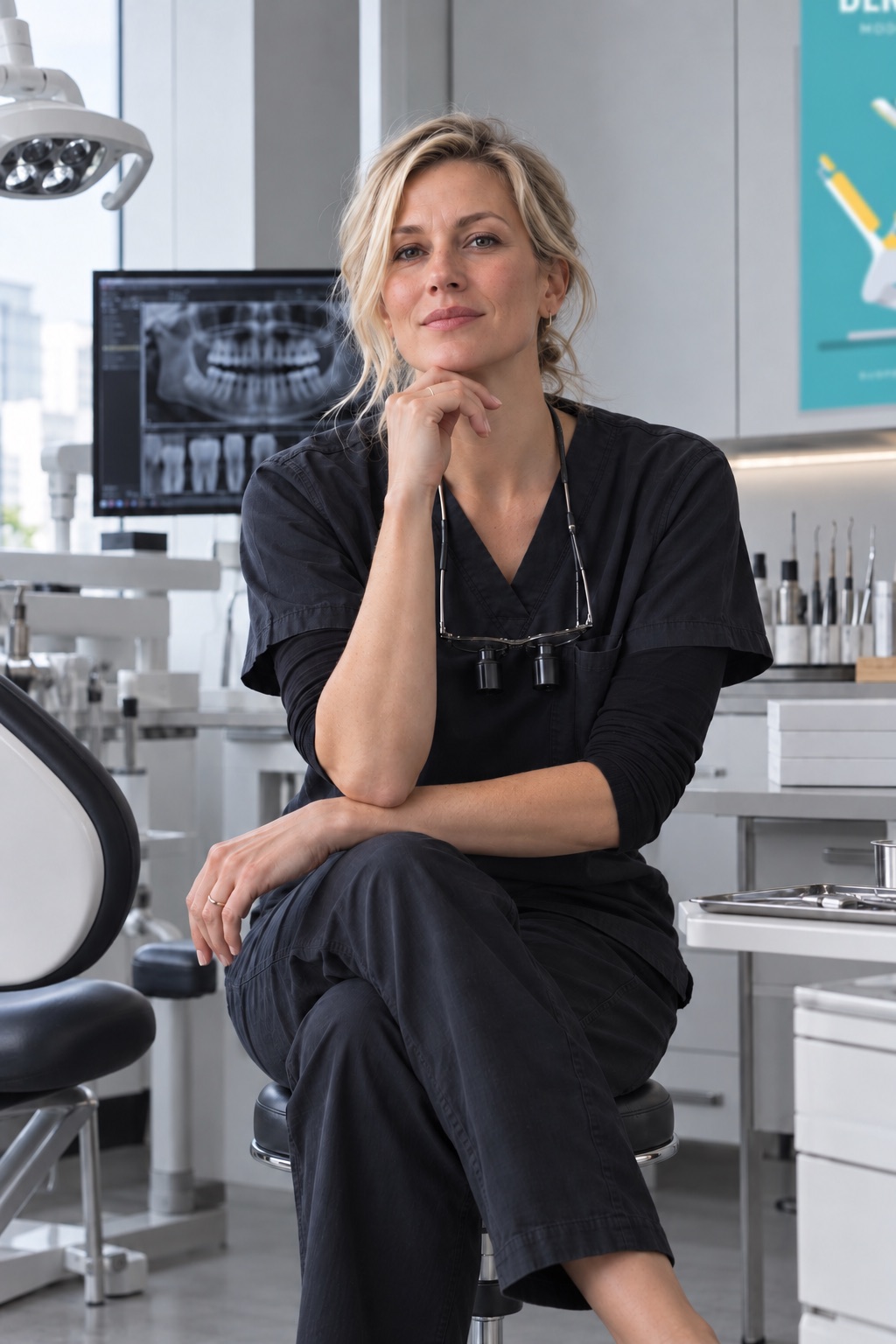 Rachel Stein in her dental practice