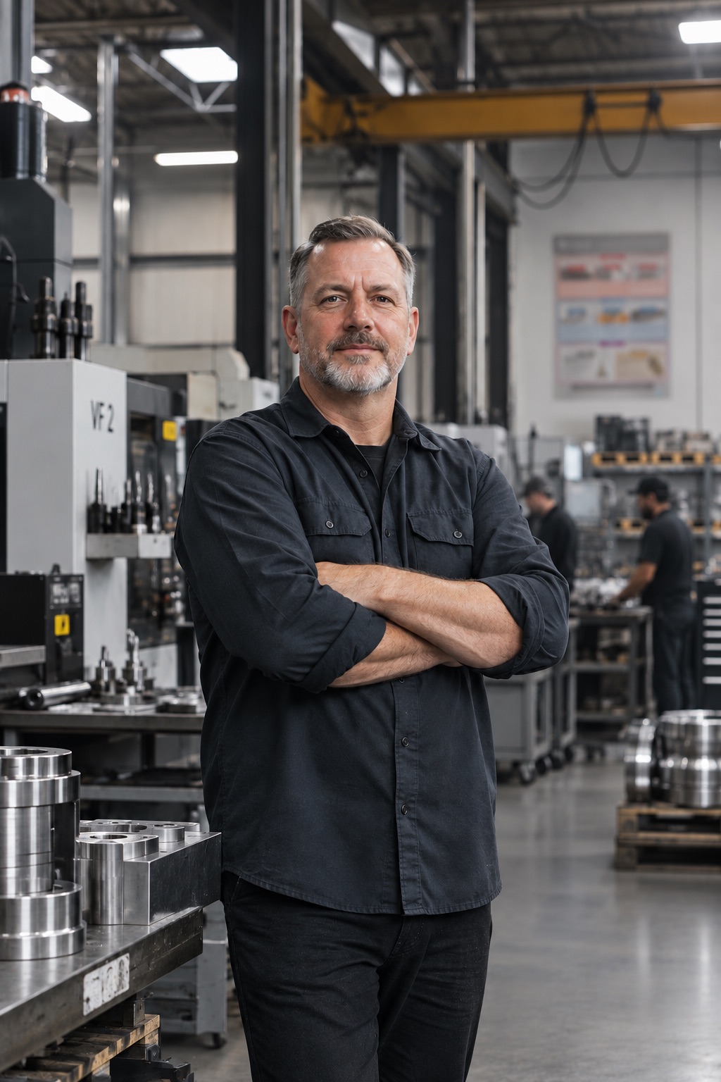 James Carter on the factory floor